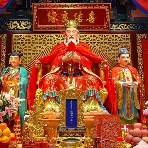 月老灵签神像